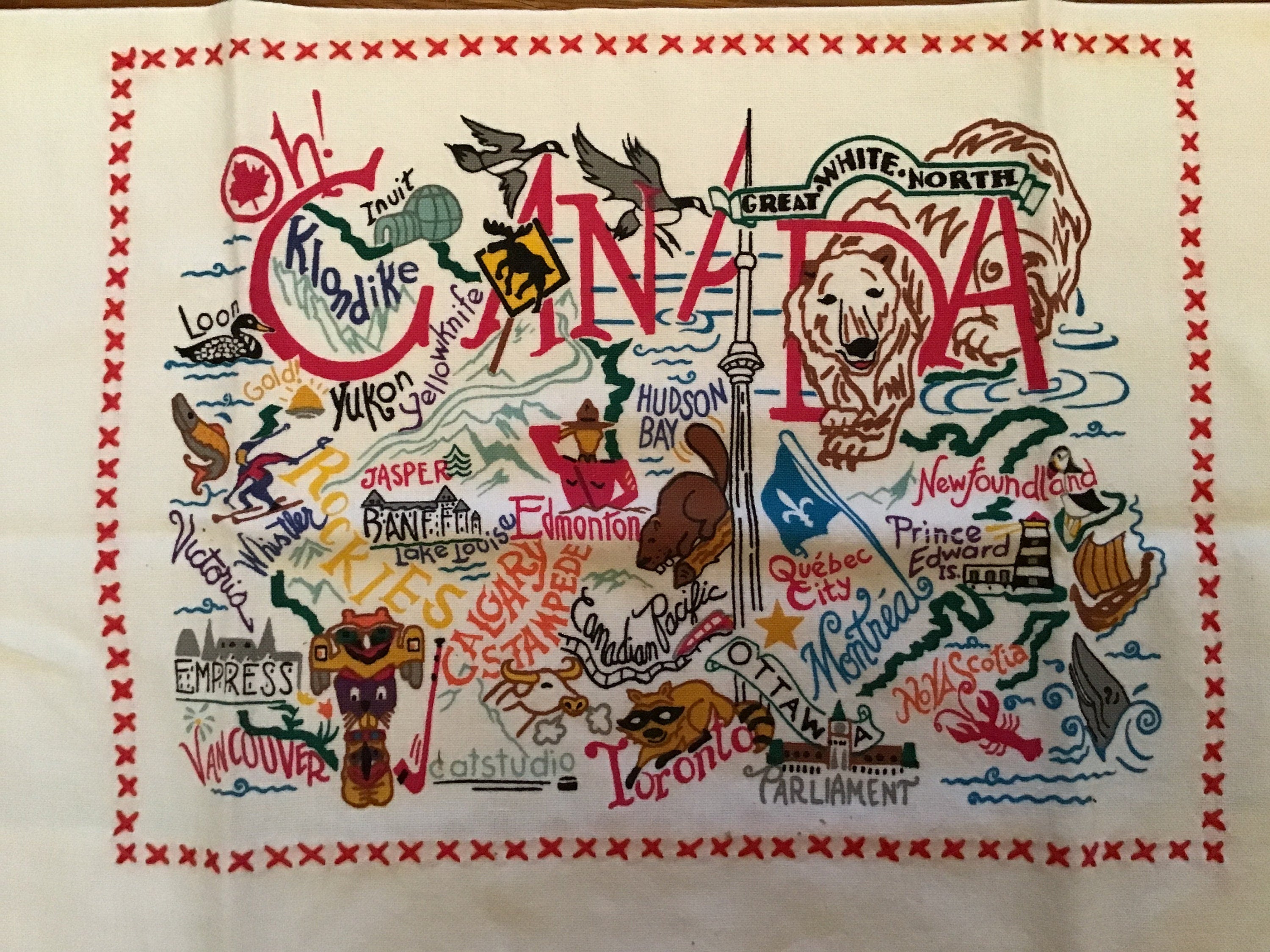 Catstudio Towels Australia Rio de Janeiro Ireland Canada Rome Souvenir Towels Dish Towels Hand Towels