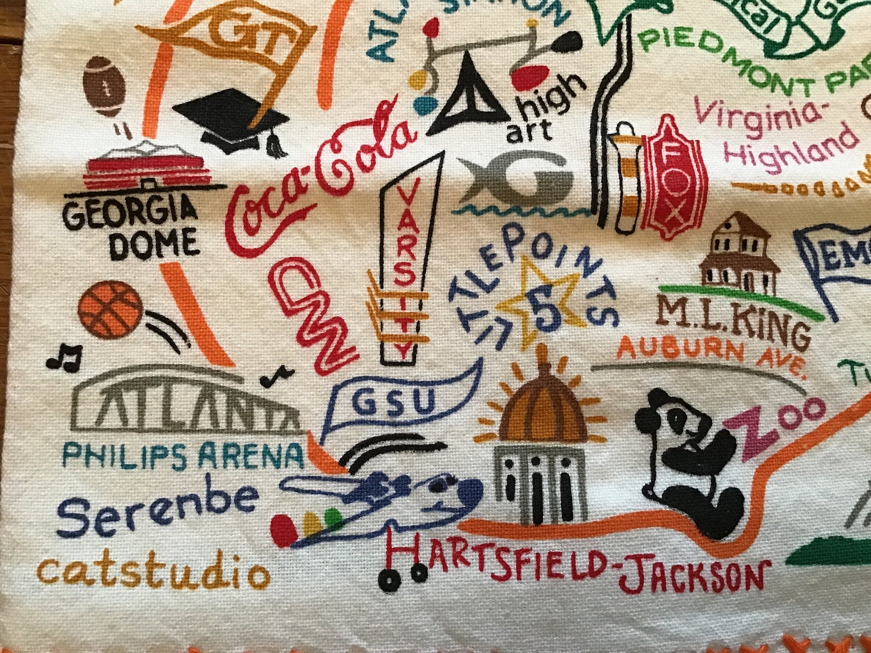 Atlanta Catstudio Hand Towel Tea Towel Decorative Towel Home Decor Georgia Dome