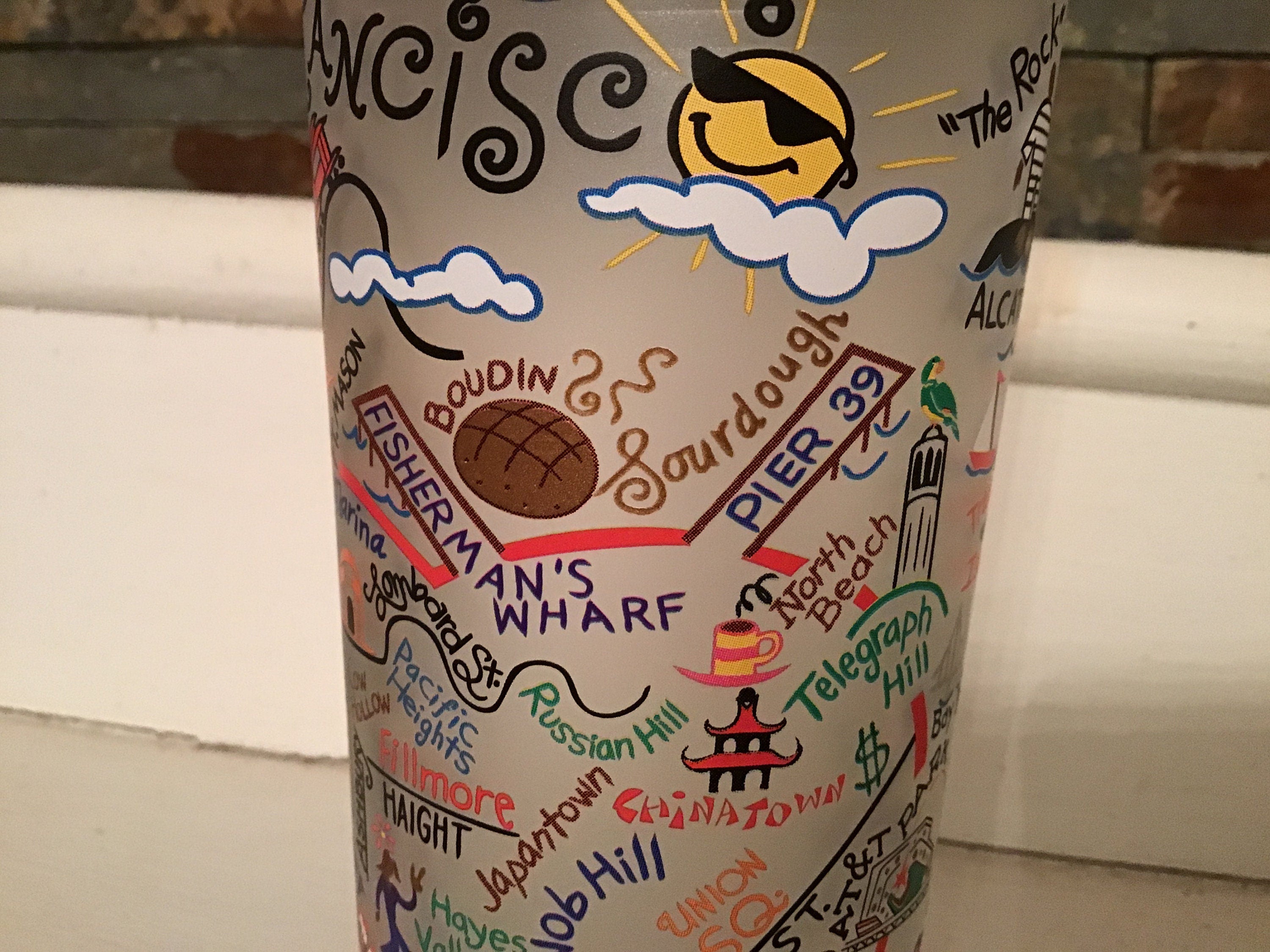 San Francisco Drinking Glass Catstudio