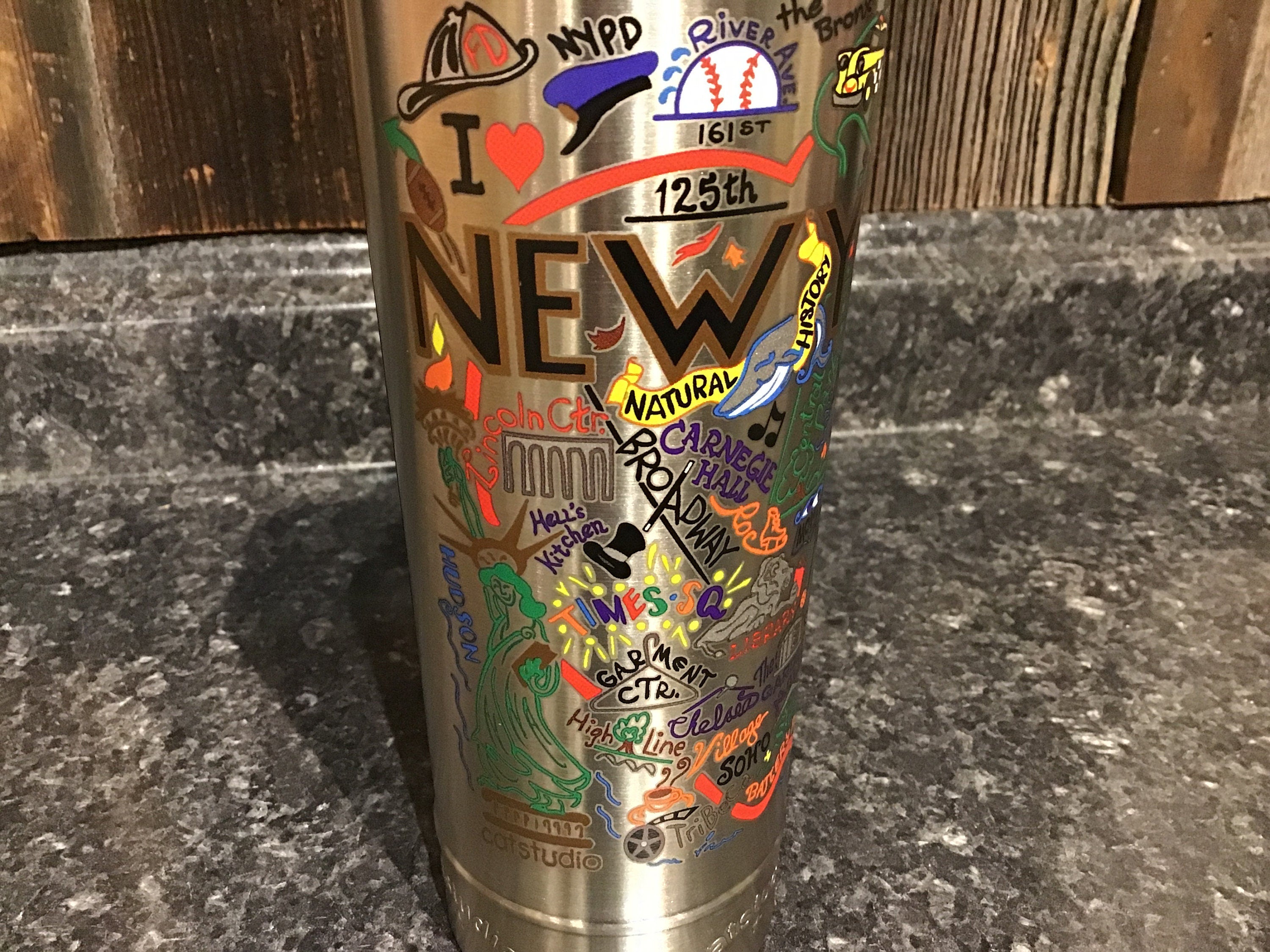 New York Catstudio  Water Bottles Stainless Steel Cold Drinks Hot Drinks Thermal Bottle