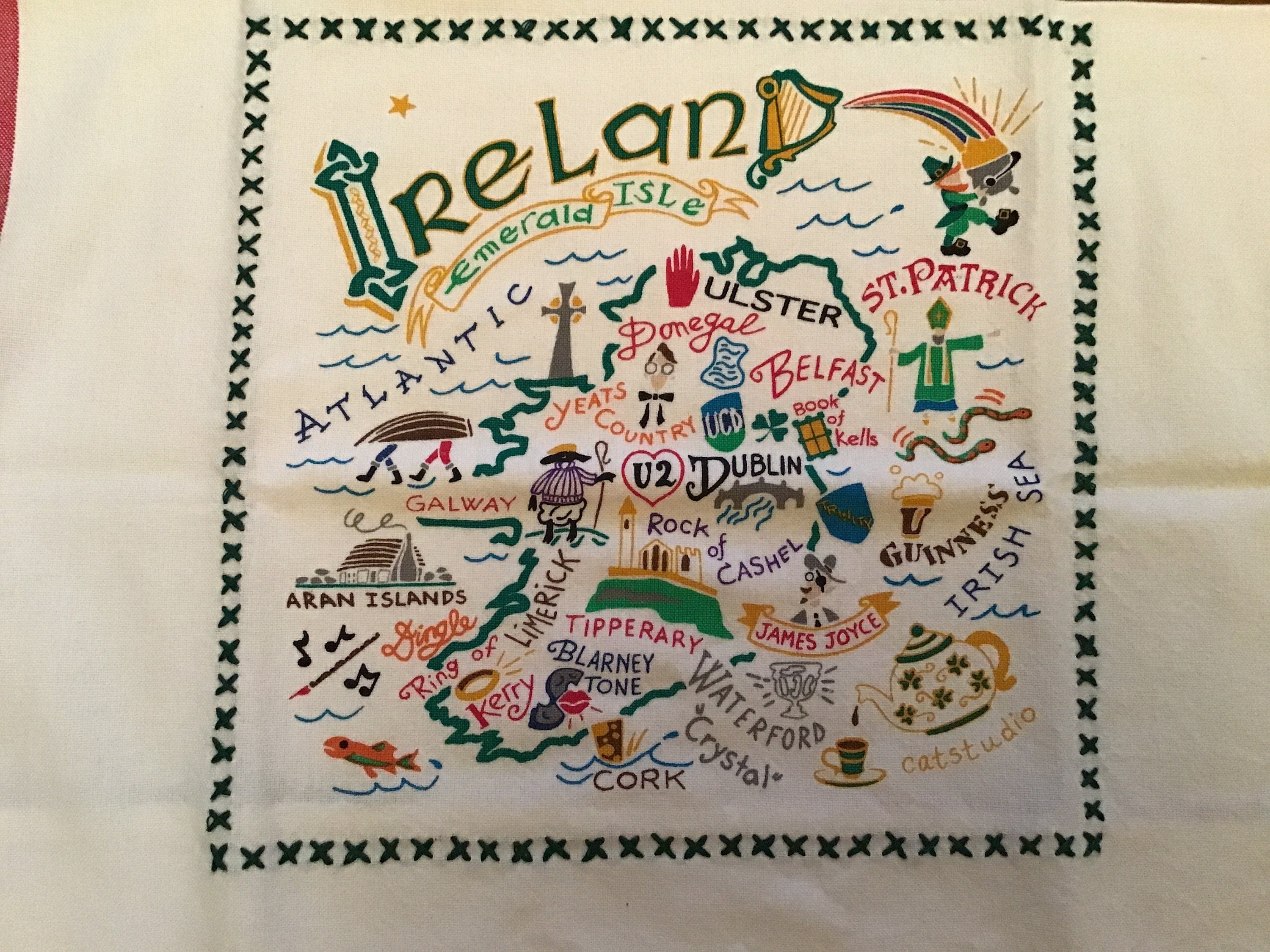 Catstudio Towels Australia Rio de Janeiro Ireland Canada Rome Souvenir Towels Dish Towels Hand Towels