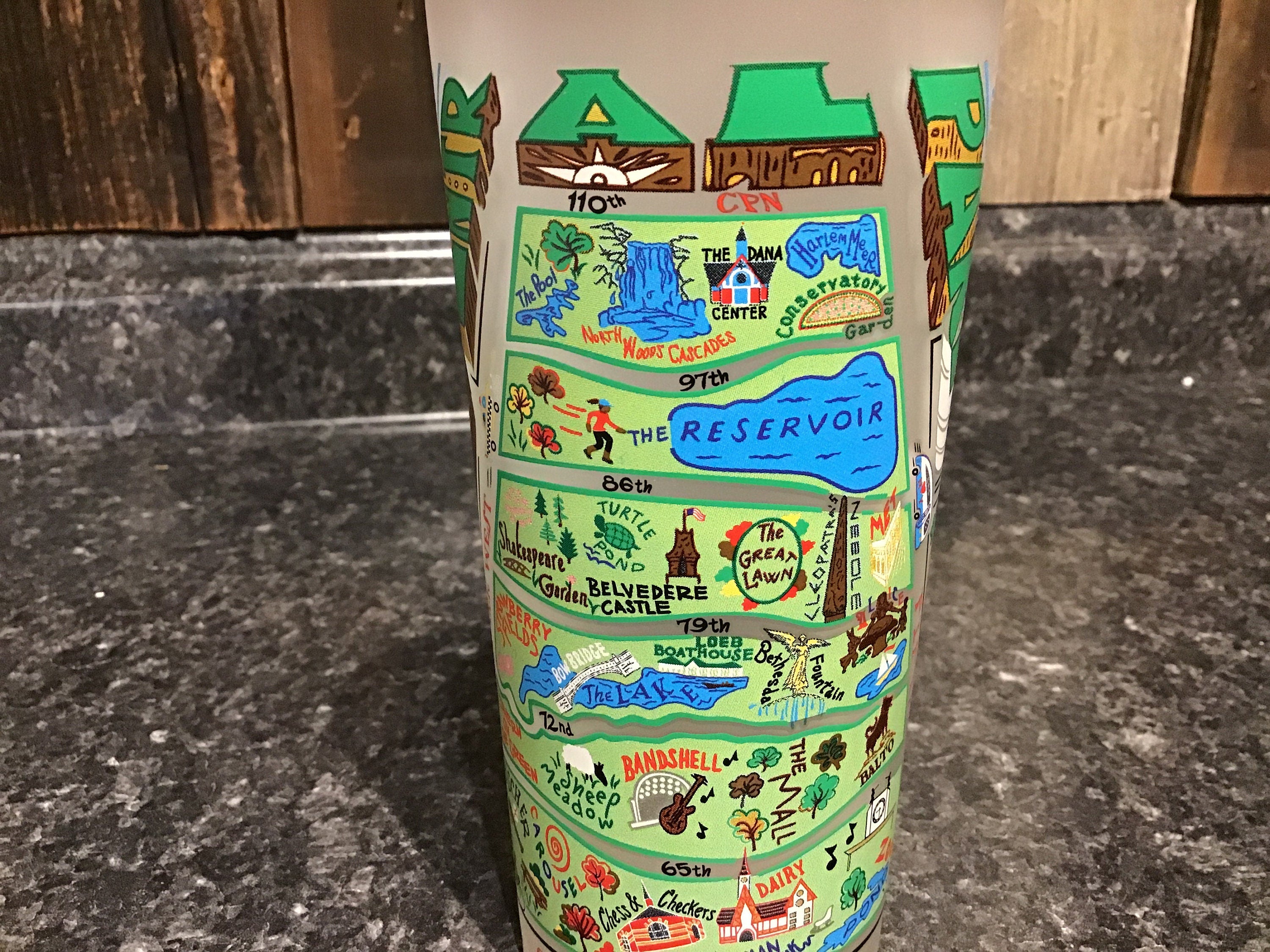 Catstudio Central Park New York Drinking Glass Barware Glassware New York Gifts