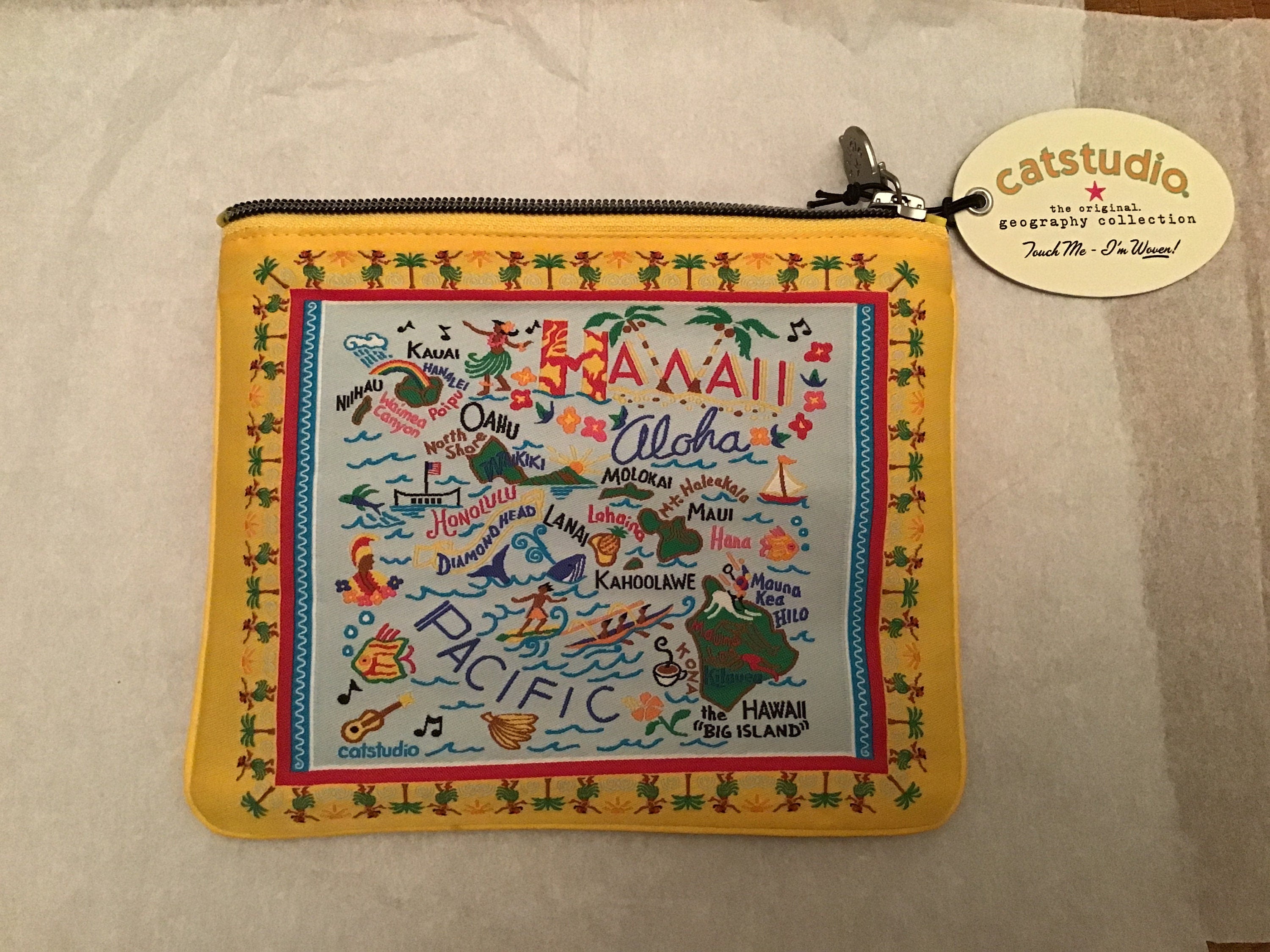 Hawaii Pouch Catstudio Pouch Small Bag Hawaiian Islands Zip Pouch