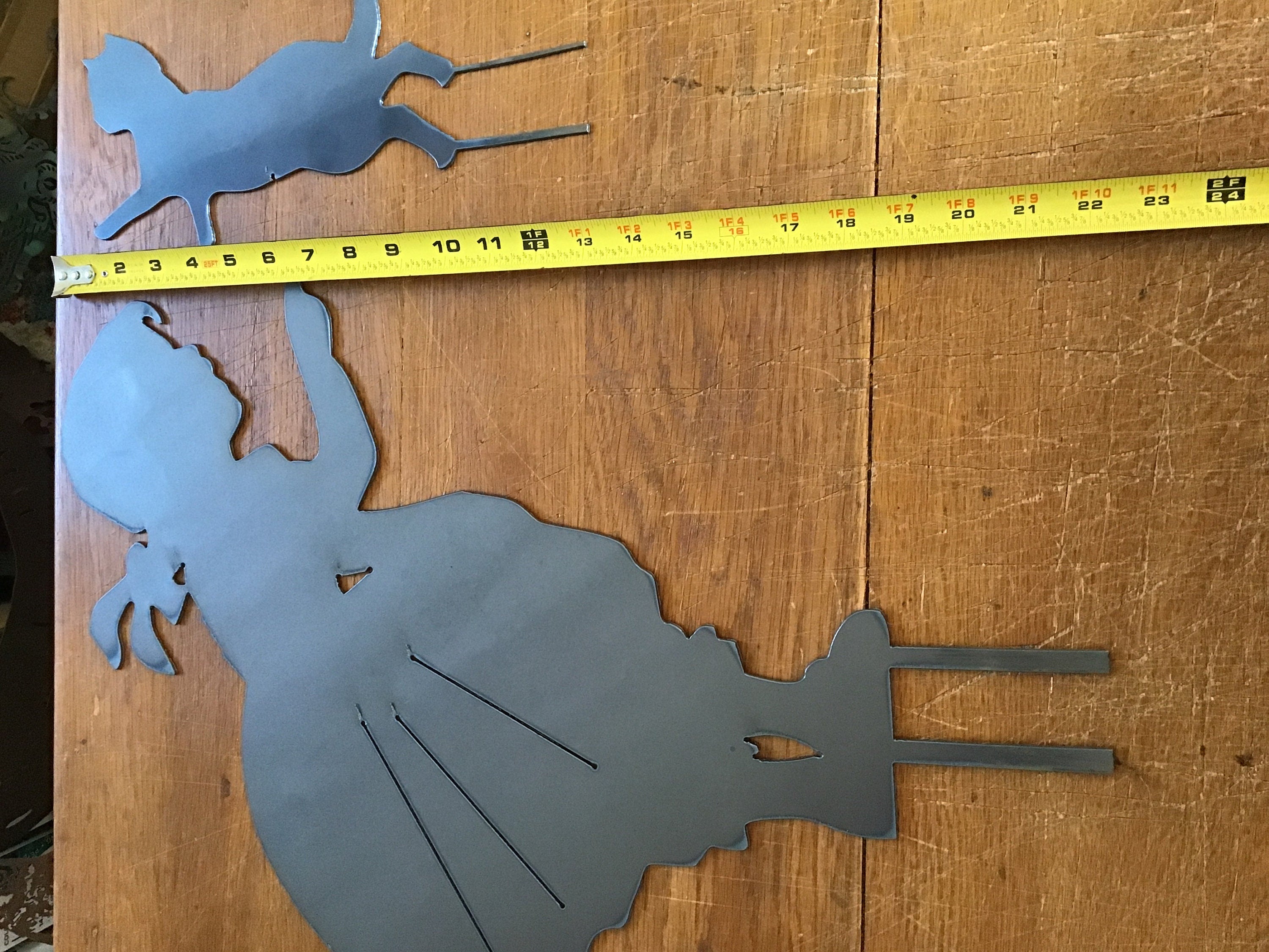 Girl & Kitten Garden Stakes Yard Art Garden Decor Children’s Garden