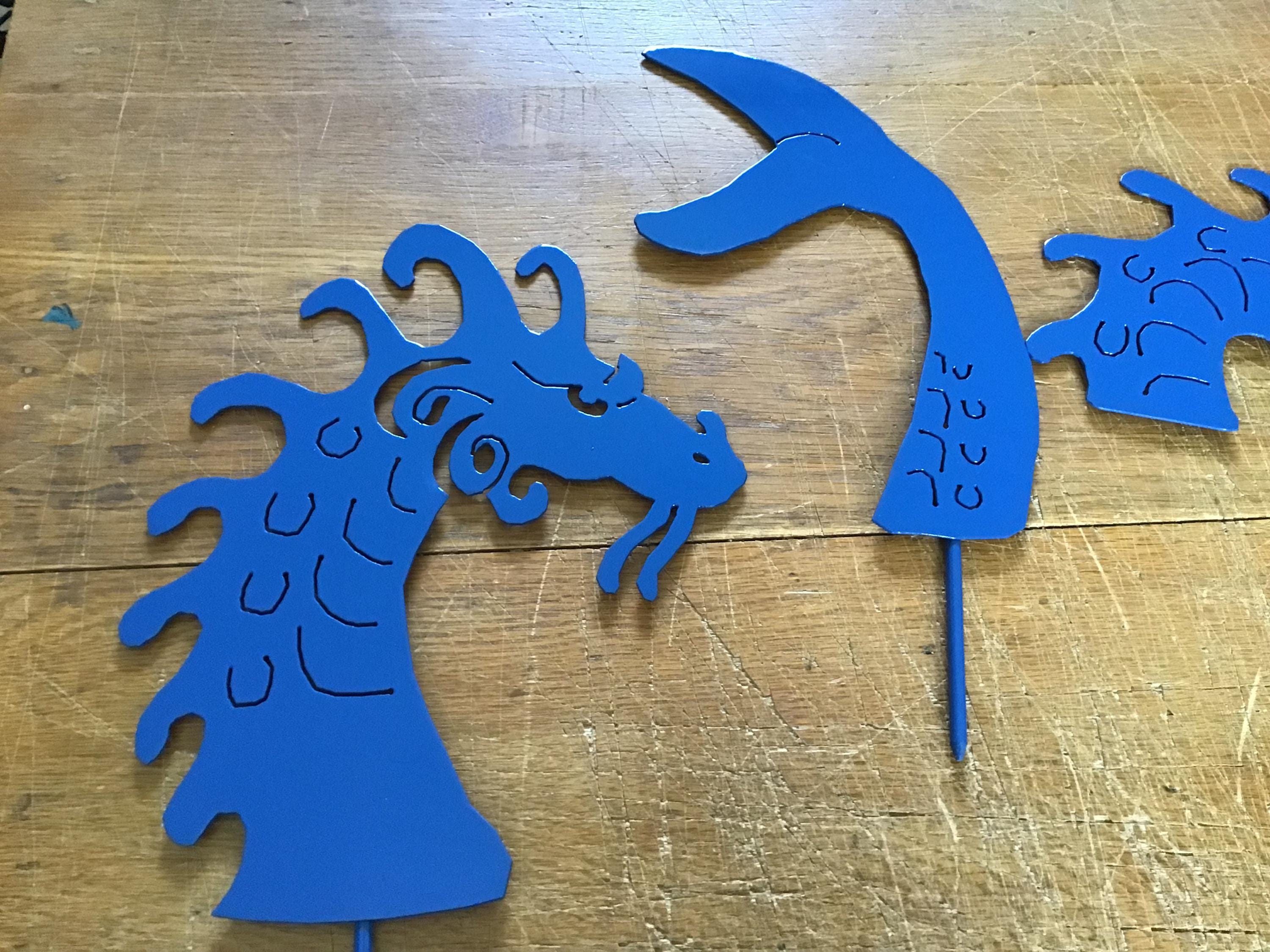 Chinese Dragon Garden Stakes Sea Serpent Metal Art Metal Yard Art Garden Accessories Home Decor Garden Decor