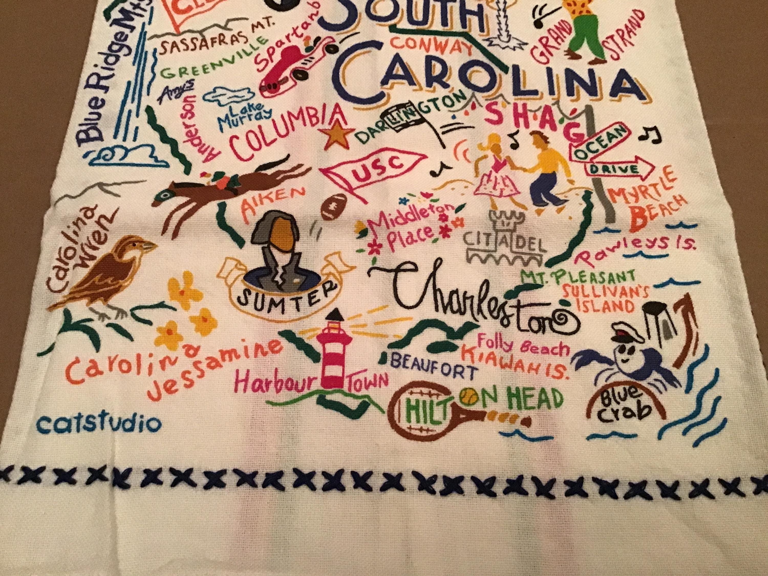 Catstudio South Carolina Towel Home Decor Decorative Towel Housewarming Gift Kitchen Towel